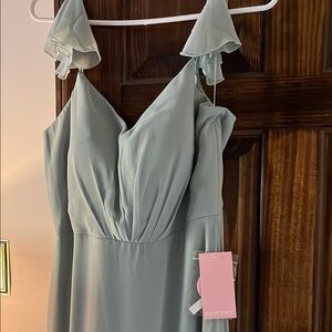 Birdy Grey Mint Green Ruffle Strap Dress
